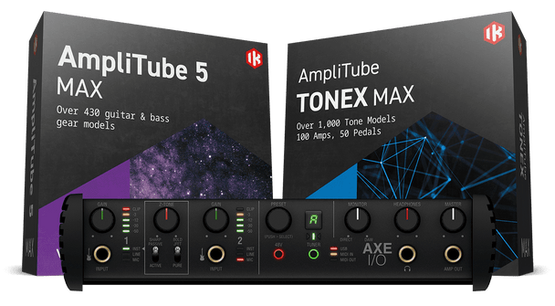 IK Multimedia AXE I/O + AmpliTube 5 MAX + TONEX MAX Bundle