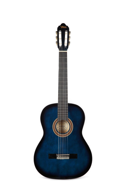 Valencia VC104BUS Classical Guitar - Blue Sunburst