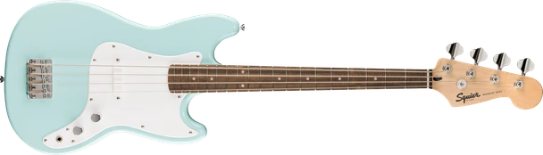 Squier Sonic Bronco Bass, Laurel Fingerboard, White Pickguard, Daphne Blue