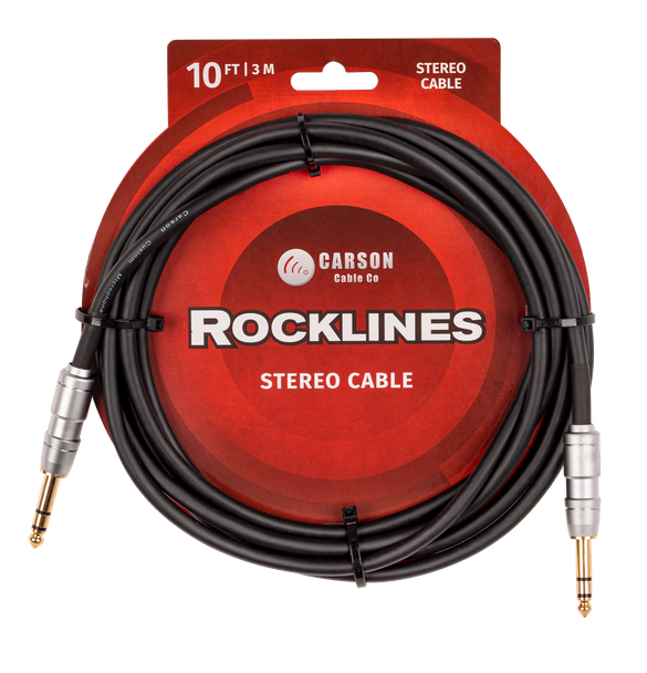 Carson Rocklines ROK10ST Stereo Instrument/Audio Cable - 10ft