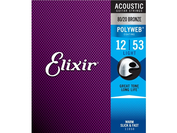 Elixir Acoustic Polyweb 80/20 Bronze (12-53) Light