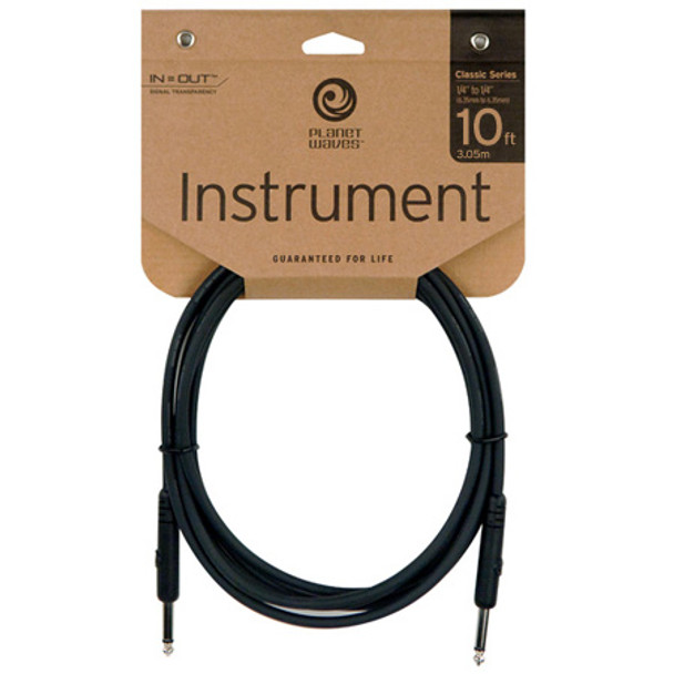 D'Addario Classic Series Instrument Cable, Straight to Straight, 10ft