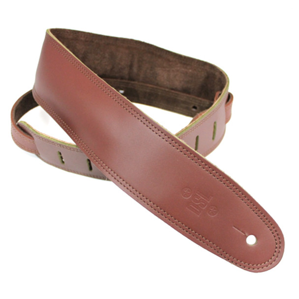 DSL 2.5" Padded Suede Maroon/Brown Guitar Strap