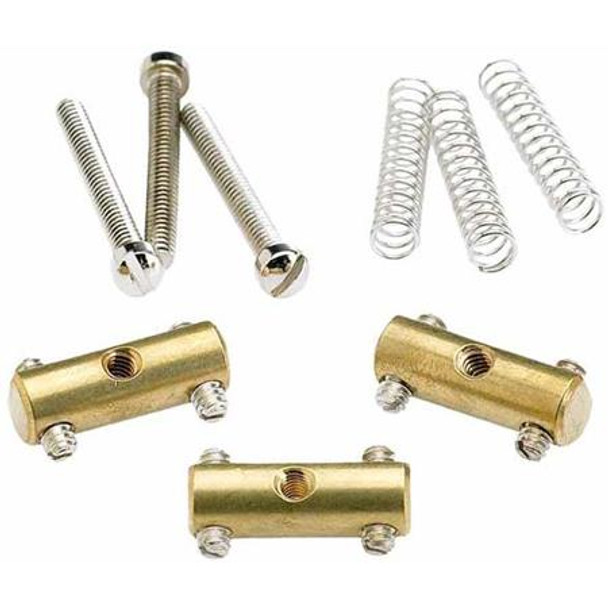 Fender Pure Vintage '52 Telecaster® Saddle Kit, Brass (3)