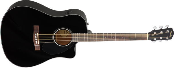 Fender CD-60SCE Dreadnought, Walnut Fingerboard, Black