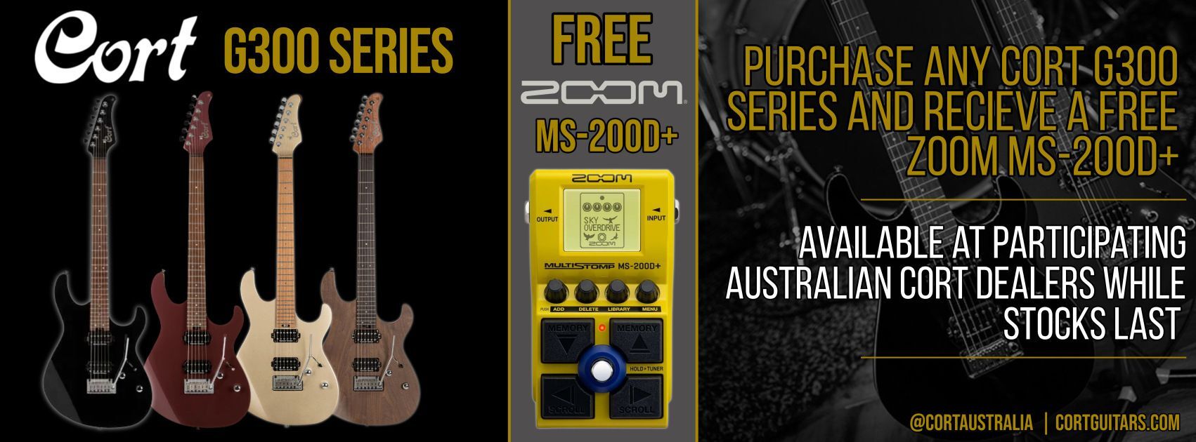 Cort G300 Pro Electric Guitar - Metallic Gold