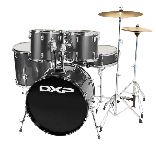 DXP Pioneer Series Drum Kit Package with Stool Cymbals Gun