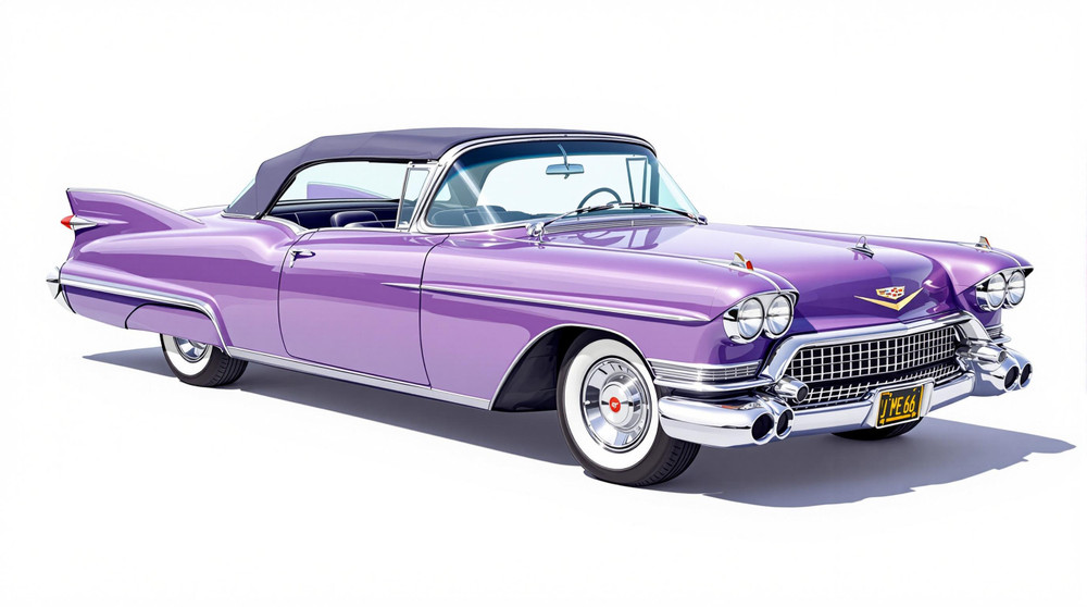 ピンクCadillac Eldoradoオープン 1958 未使用、絶版レア品 ピンクCadillac Eldoradoオープン 1958 未使用、絶版レア品