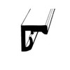 Sold By The Foot - Convertible Top Rail Seal-LP 110-C