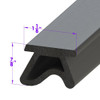 Roof Rail Seal.  Sold by the foot  -LP 120-M