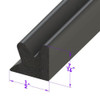Sold By The Foot - Door Side Seal. Smooth, black, skin-covered sponge-LP 41-B