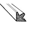 Sold By The Foot - Door Side Seal. Smooth, black, skin-covered sponge-LP 41-B