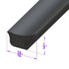Door Side Seal.  Smooth, black, skin-covered sponge  -LP 41-M