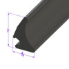 Swing-Out Windshield Seal.  Sold by the foot  -LP 97-D