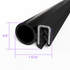 Press-on trim seal. All rubber  -TS 2-C