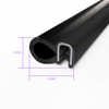Pinchweld Trim Seal.  Made of all rubber, with a steel core sold by the foot.-TS 2