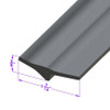 Door bottom seal. Dense rubber extrusion. 1-1/2 in-LP 104-D/FT
