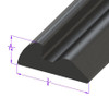 Bumper Over-Rider Rubber.  1/2" Thick.  Sold by the foot-LP 109