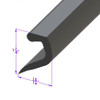 Sold By The Foot - Rear Bumper Gravel Shield Seal. 1-3/8" wide-LP 109-B/FT