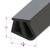 Roof Rail Seal, Large Profile.  Sold by the foot-LP 110-MH