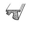 Sold By The Foot - Roof Rail Seal. Snaps into metal track-LP 110-X