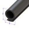 Door Bottom Seal.  Fits in steel track or held by clips-LP 112-B