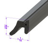 Top Bow to Header Seal, for Convertibles.  Sold by the foot  -LP 120-B