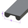 Sold By The Foot - Cowl and Hood Seal. All rubber, 3/4" wide-LP 14-C