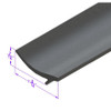 Sold By The Foot - Hood to Cowl Seal. Made of soft, black rubber-LP 14-Q