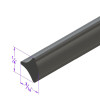 Sold By The Foot - Lock Strip, Black Rubber, .219"-LP 3