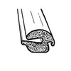 Sold By The Foot - Trunk Seal. Installs in trunk gutter. Sponge Rubber-LP 50
