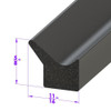 Sold By The Foot - Extrusion. 9/16" X 13/16"-LP 80-S
