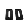 Windshield Base and Trim Plate, Beaded Pad.  3" X 1-7/16"-MP 621-BC