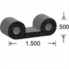 Sold By The Foot - Adhesive Backed Weatherstripping, Twin Bulb Style-MW 78350
