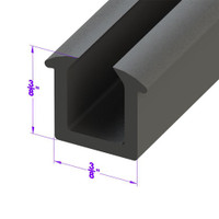 Windshield and Rear Window Seal.  Sold by the foot-LP 102