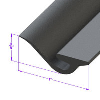 Door Bottom Seal.  Sold by the foot  -LP 104-B