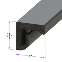 Sold By The Foot - Convertible Top Rail Seal-LP 110-C