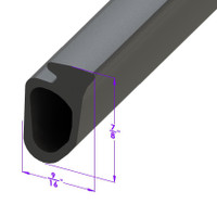 Door Side Seal.  Sold by the foot  -LP 112-J Door Side Seal.  Sold by the foot  -LP 112-J