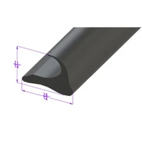 Sold By The Foot - Side Roof Rail Seal. Fits in metal retainer-LP 12-A