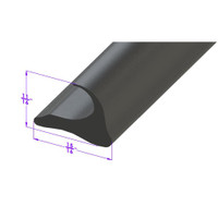 Sold By The Foot - Side Roof Rail Seal. Fits in metal retainer-LP 12-A