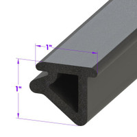 Roof Rail Seal.  Sold by the foot  -LP 120-K