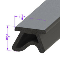 Roof Rail Seal.  Sold by the foot  -LP 120-M