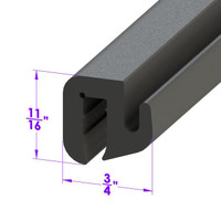 Windshield and Rear Window Seal.  Sold by the foot-LP 30-A