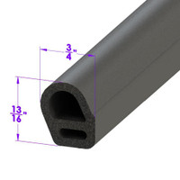 Door Seal.  Sold by the foot.  -LP 39-A