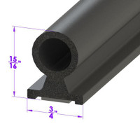 Sold By The Foot - Adhesive Backed Weatherstripping, Bulb Style-LP 78348
