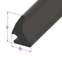 Swing-Out Windshield Seal.  Sold by the foot  -LP 97-D