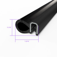 Pinchweld Trim Seal.  Made of all rubber, with a steel core  -TS 2-12