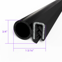 Sold By The Foot - Press-on trim seal. All rubber-TS 2-C