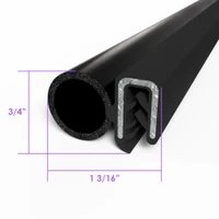 Sold By The Foot - Press-on trim seal. All rubber-TS 2-C