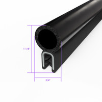 Pinchweld Trim Seal.  Made of all rubber, with a steel core  -TS 3-12
